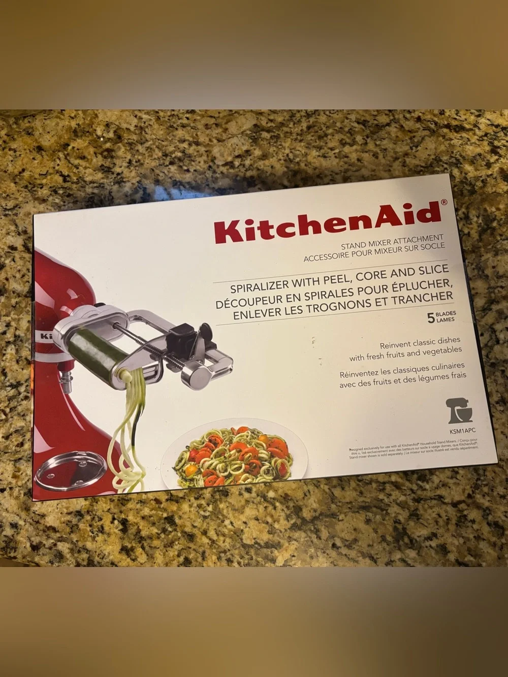 KitchenAid Spiralizer Attachment in White and Red Packaging